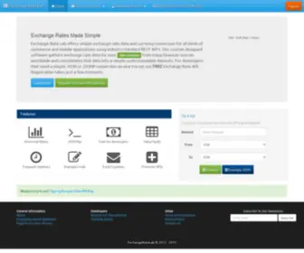 Exchangeratelab.com(Exchange rate APIs and datafeeds) Screenshot