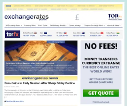 Exchangerates.uk.com(Compare Exchange Rates) Screenshot