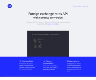 Exchangeratesapi.io(Exchange rates API) Screenshot