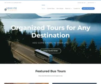 Excitetours.com(Bus Tours from Michigan to Various Destinations) Screenshot