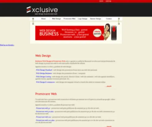 Exclusive-Webdesign.ro(Exclusive Web Design & Promovare Web) Screenshot
