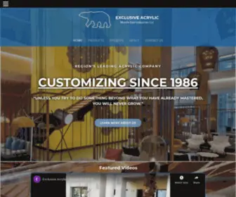 Exclusiveacrylic.com(Exclusive Acrylic) Screenshot