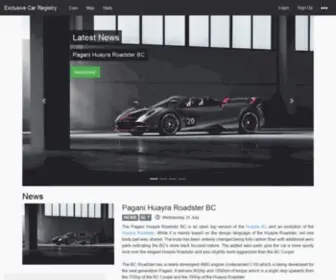 Exclusivecarregistry.com(Exclusive Car Registry) Screenshot