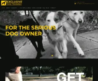 Exclusivedogtraining.com(Dog Trainer Serving South Jersey) Screenshot