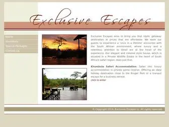 Exclusiveescapes.com(Safari South Africa) Screenshot