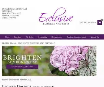 Exclusiveflowerspeoria.com(Flower Delivery by EXCLUSIVE FLOWERS AND GIFTS LLC) Screenshot