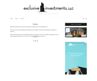 Exclusiveinvestmentsllc.com(Rental Properties in the Fox Valley) Screenshot