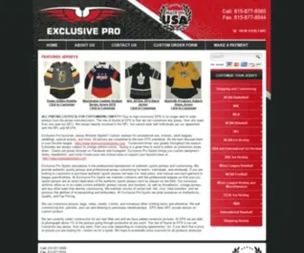 Exclusivepro.com(Exclusive Pro Sports) Screenshot