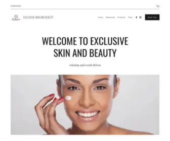 Exclusiveskinandbeauty.com(Salon) Screenshot