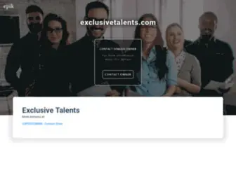 Exclusivetalents.com(Contact with an owner of domain name) Screenshot