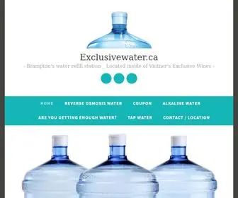 Exclusivewater.ca(Brampton's water refill station) Screenshot