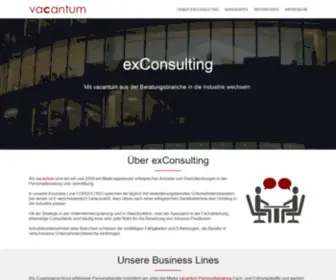 Exconsulting.de(Vacantum exConsulting) Screenshot