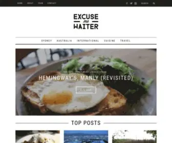 Excusemewaiter.com(A food blog) Screenshot