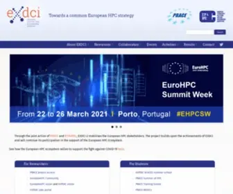 Exdci.eu(European eXtreme Data and Computing Initiative) Screenshot