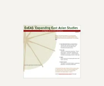 Exeas.org(The Expanding East Asian Studies Program) Screenshot