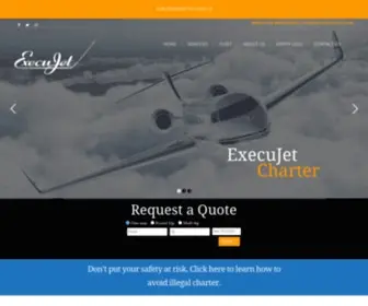 Execujetcharter.com(ExecuJet Charter) Screenshot