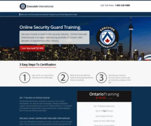 Executeksecuritytraining.com(Executek Security Training) Screenshot