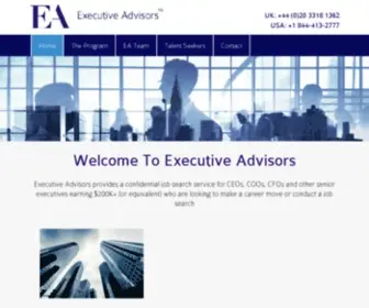 Executive-Advisors.com(Executive Job search for executives earning $200K) Screenshot