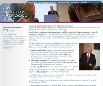 Executive-Protocol.com(Business Etiquette Training Seminars) Screenshot