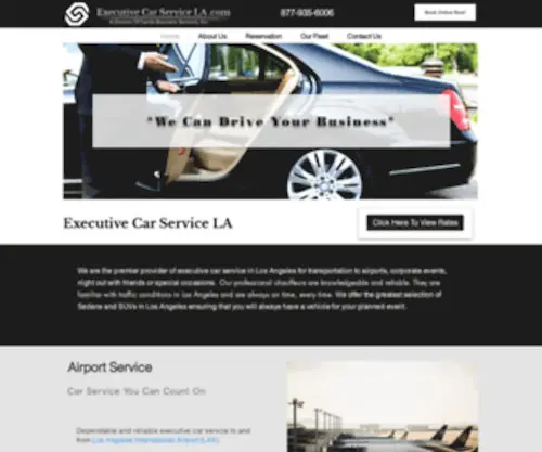 Executivecarservicela.com(Executive Car Service LA) Screenshot
