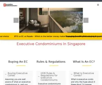 Executivecondominiums.com.sg(Executive Condominiums Singapore) Screenshot