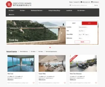 Executivehomeshk.com(Hong Kong Properties & Apartments for Sale or Rent) Screenshot