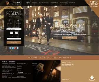 Executivehotels.net(Executive Hotels & Resorts) Screenshot