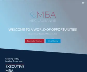 Executivemba.ch(Executive MBA in Finance and Healthcare) Screenshot