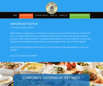 Executiveonecatering.com(Executive One Full Service Catering in Dade) Screenshot