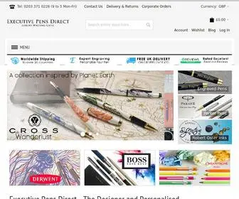 Executivepensdirect.com(Engraved Pens with Free UK Delivery) Screenshot