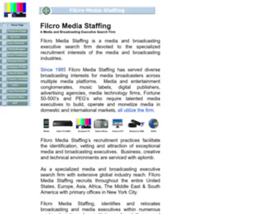 Executivesearch.tv(Broadcasting Executive Search Firms Filcro Media Staffing) Screenshot