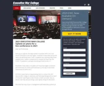Executivewarcollege.com(Executive War College meeting for Laboratory and Pathology Management) Screenshot