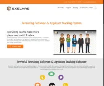 Exelare.com(Staffing and Recruitment Software) Screenshot