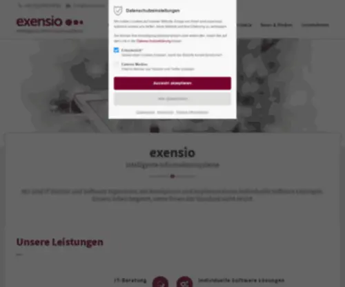 Exensio.de(Individuelle Software) Screenshot