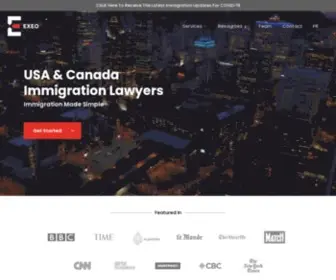 Exeo.ca(USA & Canada Immigration Lawyers) Screenshot