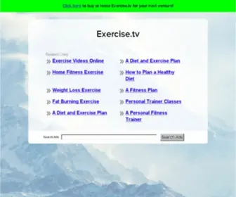 Exercise.tv(The Leading Exercise Site on the Net) Screenshot