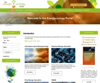 Exergoecology.com(The Exergoecology Portal) Screenshot