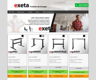 Exeta.de(Schreibtische elektrisch und manuell höhenverstellbar) Screenshot