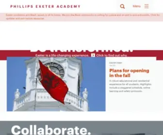 Exeter.edu(Phillips Exeter Academy) Screenshot