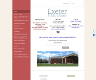 Exeterpubliclibrary.org(Exeter Public Library) Screenshot