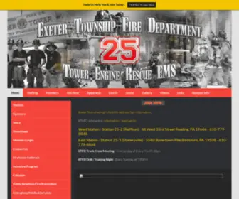 Exetertwpfire25.com(Exeter Twp Fire Department) Screenshot