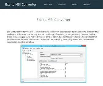 Exetomsi.com(Exe to msi Converter) Screenshot