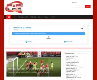 Exeweb.com(Supporting Exeter City since 1999) Screenshot