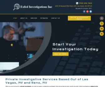 Exfedinvestigationsinc.com(Private Investigator) Screenshot