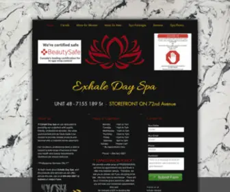 Exhaledayspaa.ca(Exhale Day Spa) Screenshot