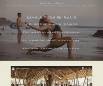 Exhaleyogaretreats.com(Exhale Yoga Retreats) Screenshot