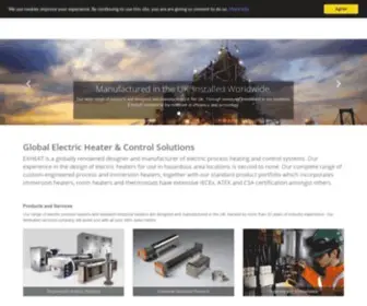 Exheat.com(Hazardous Area Electric Process Heaters & Control Systems) Screenshot