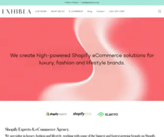 Exhibea.com(Los Angeles Shopify Plus E) Screenshot