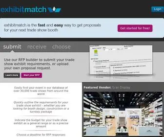 Exhibitmatch.com(Get competitive proposals for your next trade show booth) Screenshot