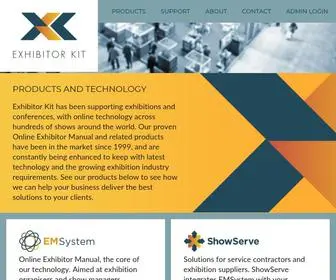 Exhibitorkit.com(Online Exhibitor Manual) Screenshot